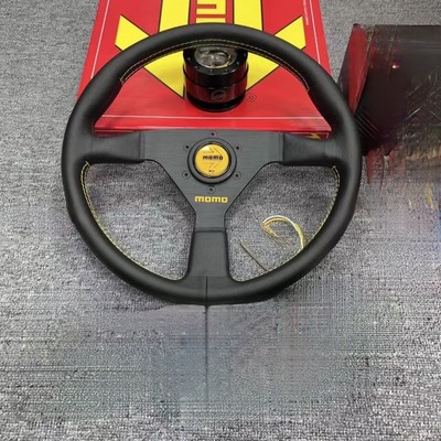 MOMO Veloce Racing V1 350mm Genuine Leather Sport Steering Wheel
