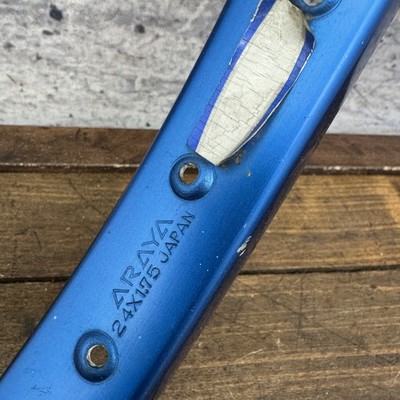 Vintage Araya 7C 24 X 1.75 BMX Rim 36H Blue Alloy 1980s Japan Old