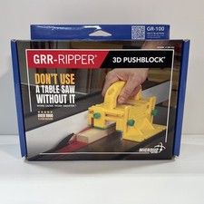 MICROJIG GRR-RIPPER GR-100 3D Table Saw Pushblock, Yellow