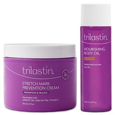 Maternity Stretch Mark Prevention Cream 4Oz Bundle with Nourishing Body Oil 3