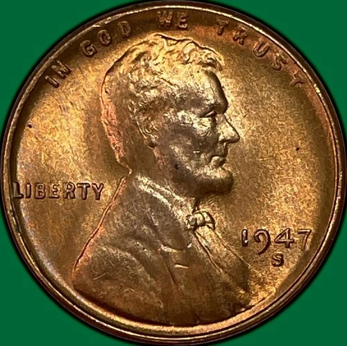 1947-S Lincoln Wheat Cent Brilliant Uncirculated BU Coin #37658