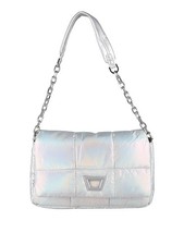 Solada Borsa donna puffer trapuntata con manico a catena - argento