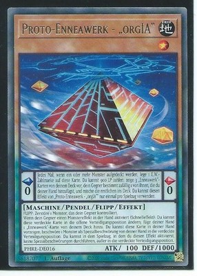 YU GI OH PROTO ENNEAWERK ORGIA   PHRE-DE016  RARE 1.AUFLAGE
