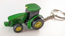 John Deere TRACTOR KEY RING/CHAIN Rolling Wheels ERTL TOMY Die Cast 2" long
