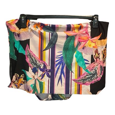 Trina Turk Treasure Trove Bikini Bottoms Skirt Womens Plus Size 18W NWT Tropical