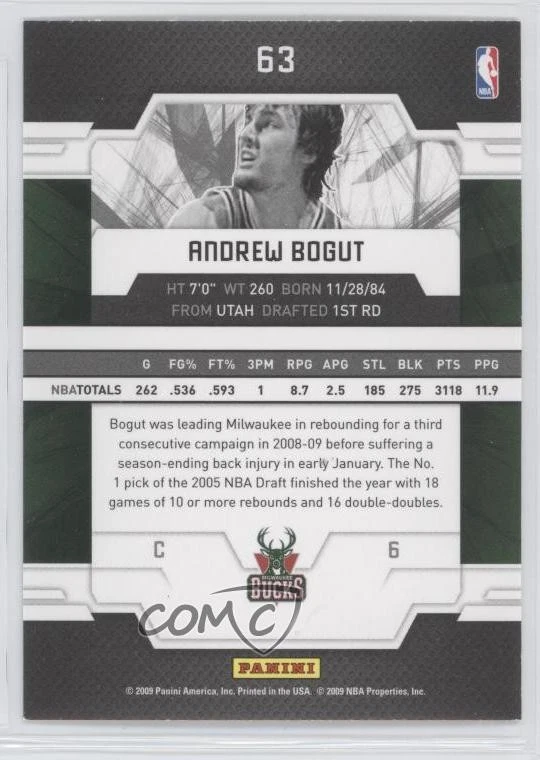 2009-10 Donruss Elite Andrew Bogut #63 - Image 2 of 2