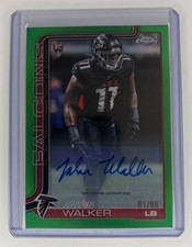 2025 Topps Chrome Jalon Walker Rookie Auto RC Green Refractor #/99 - Falcons