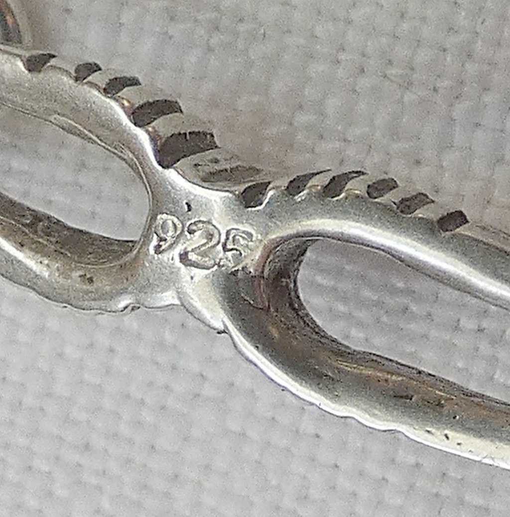 Art deco Solid Silver Sterling 925 Chain Link Nec… - image 3