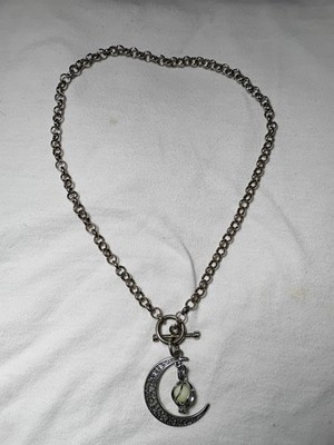 Crescent Moon Chain Necklace Glows In The Dark