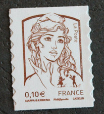 Timbre - FRANCE - Marianne de Ciappa et Kawena - Autoadhésif - YT848 - 2013