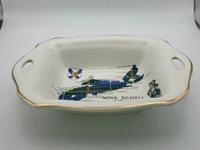 Vintage Lord Nelson Pottery England Nova Scotia Canada Map Trinket Dish