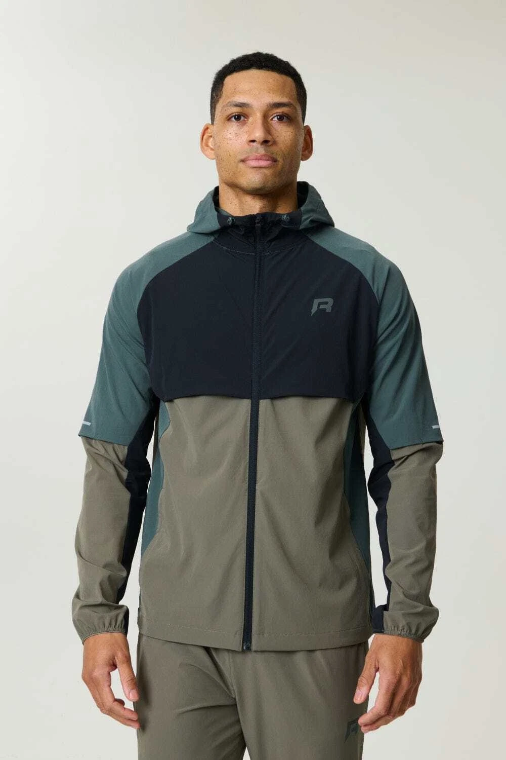 Reprimo Vortex Windbreaker Jacket 'Dark Moss Grey Velvet'