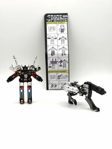 TRANSFORMS G1 Reissue Ravage and Rumble Minicon Cassettes complete