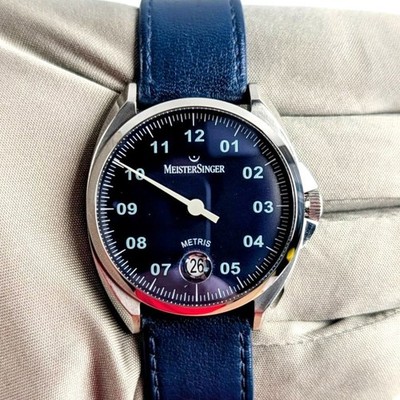 MeisterSinger Single Hand Watch Blue Dial Mens Watch ME908