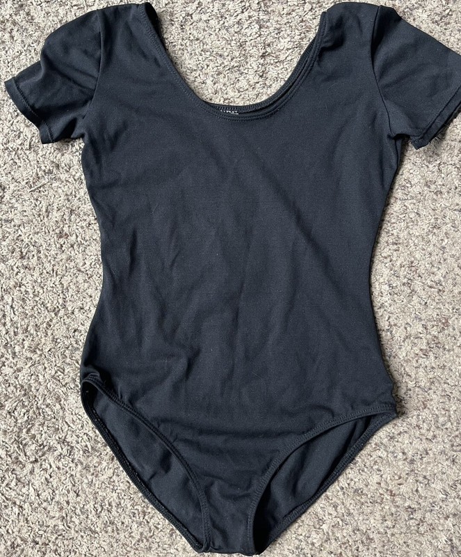 Girls Danskin Black Leotard Size 8-10 Medium Med. Dance Gymnastics