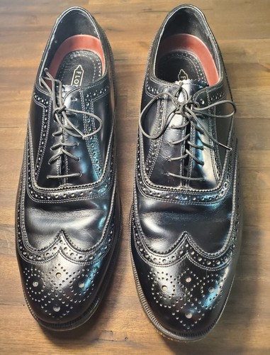 Men's Florsheim Lexington Wing Tip Black Leather Lace Up Oxfords Size 10 D