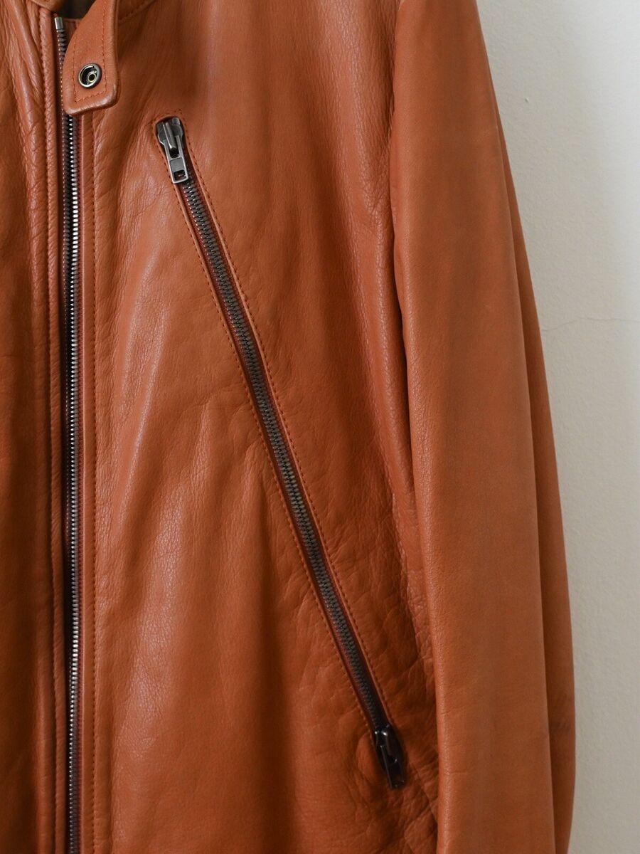 Maison Martin Margiela 5 Zip Leather Moto Jacket Brown 50 Maison Martin Margiela 5 Zip Leather Moto Jacket Brown 50