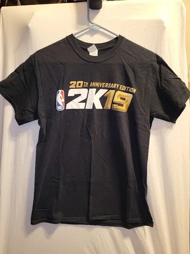 NBA 2K19 Promo Shirt Black Size M 20th Anniversary LeBron Basketball 2K Sports