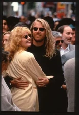 1990s GEENA DAVIS & RENNY HARLIN Live Candid Original 35mm Slide Transparency nb