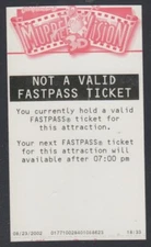 Disneyland - FASTPASS, Muppet Vision 3D, Non Active, Aug 23, 2002