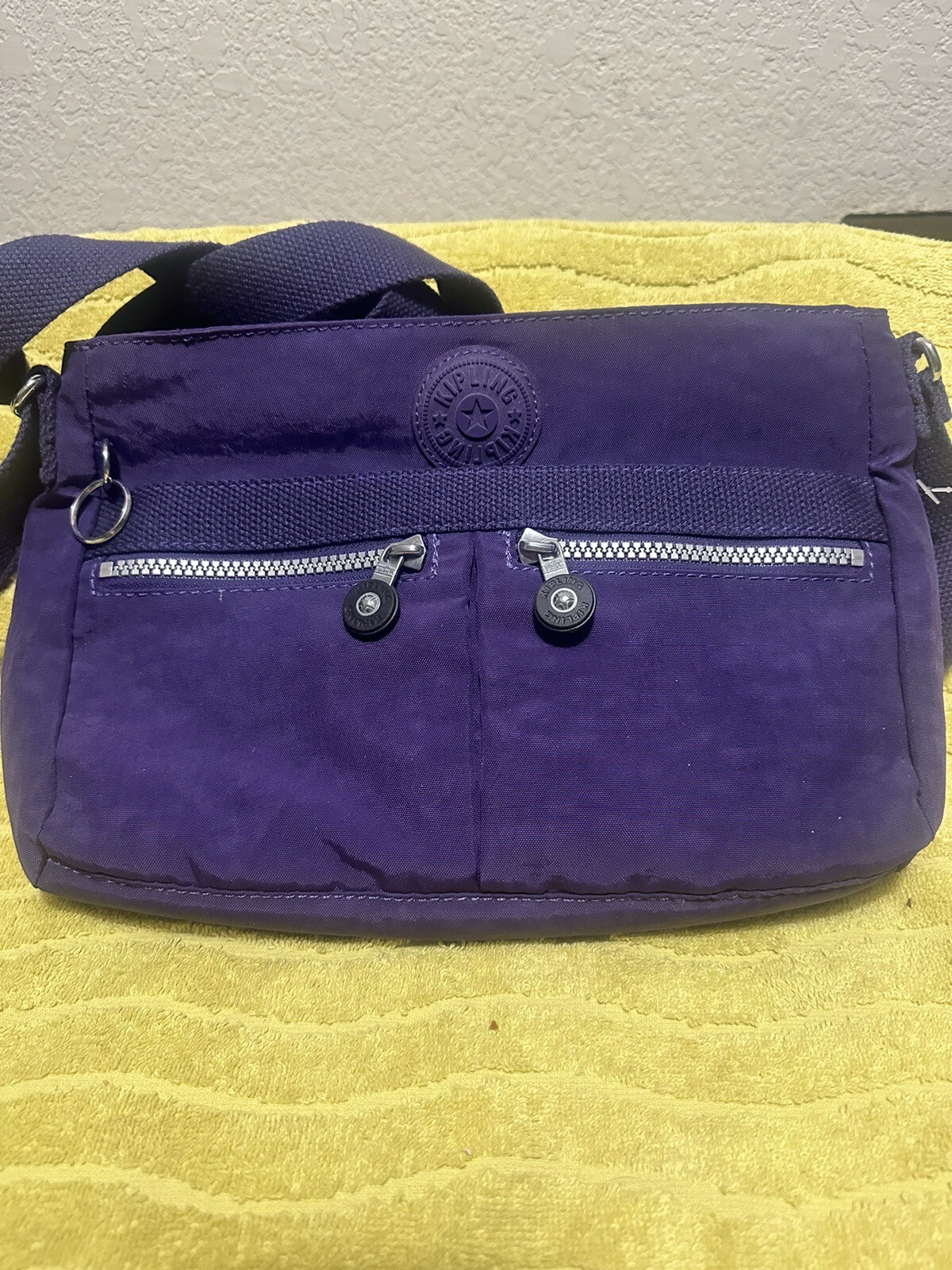 Kipling Angie Purple Nylon Crossbody Bag (KI3389) Lavender Night Logo