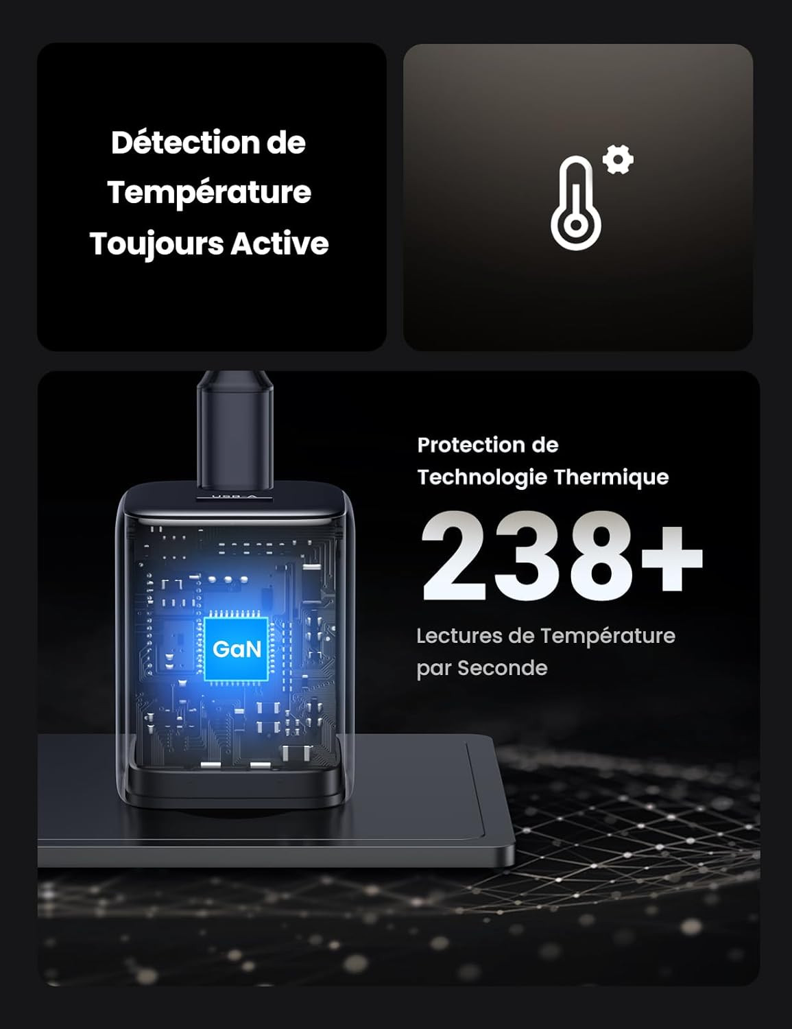 Chargeur USB C rapide 35W Nexode double port compatible iPhone et Android - 4