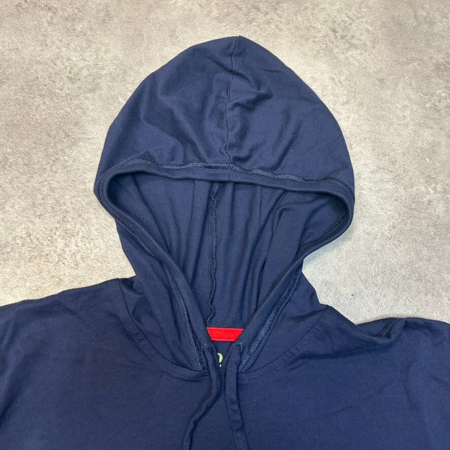 Ralph Lauren Polo Felpa con Cappuccio Uomo XL Y2K Small Pony Pull Over Felpa Blu