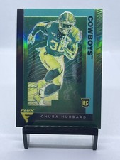 2021 Panini Chronicles Draft Picks Football Chuba Hubbard Flux Rookie Card #246