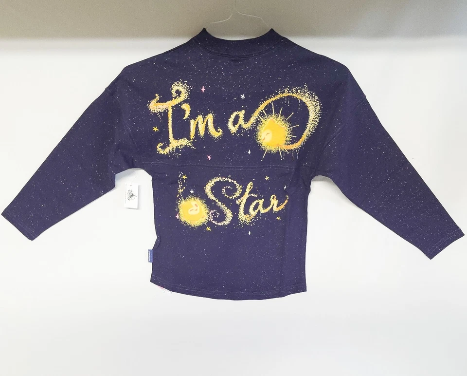 Camiseta deportiva Wish Spirit de la película de los parques de Disney I'm A Star púrpura brillo niños S (5-6) nueva con etiquetas Foto 2 de 4