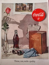1950 LIFE Ad Advertisement COCA COLA Coke Thirst, Too, Seeks Quality