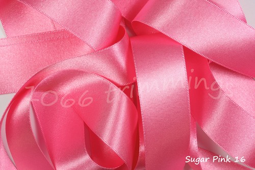Berisfords Ribbon All Pink Shades of Double Satin 3 7 10 15 25 35 50 70mm ECO - Picture 17 of 25