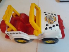 City Zoo Empire 2000 Vintage Toy Jeep White 8" Long Truck Car Buddy L Toy