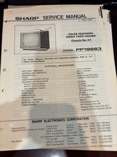 ORIG. SHARP FF19663 TV Repair Service Manual ORIGINAL