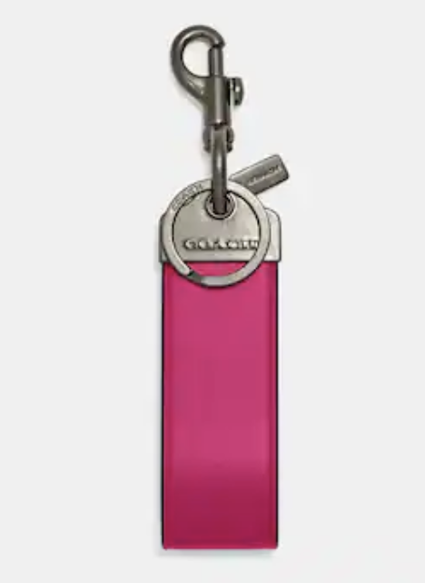 Coach Loop Key Fob~KEY RING~CHARM In Refined Leather CJ752