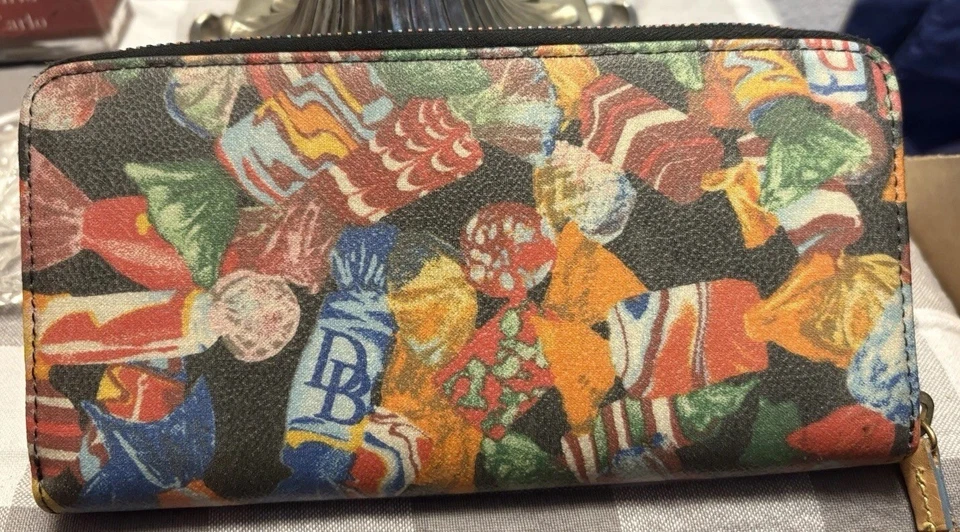 Dooney Bourke большой бумажник новинка конфеты радуга Vacchetta кожи Y2K винтажный - Изображение 2 из 4