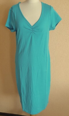 Ashley Brooke Shirtkleid, Gr. 40 aqua, Kurzarm, Stretch, Neu BJJ