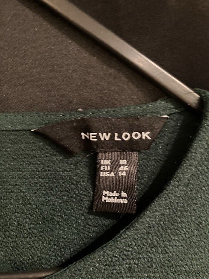 new look green dress Size 18 eBay
