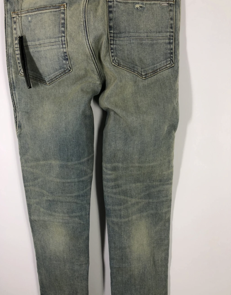 Amiri Half Track Denim Dust Indigo Distressed Jeans size US Amiri Half Track Denim Dust Indigo Distressed Jeans size US
