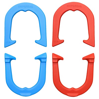 Imperial Highly Durable Pro Pitching Horseshoes- 2 Pair, Red/Blue, Made in USA