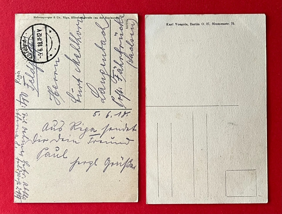 2 x AK RIGA in Lettland 1918 Pulverturm mit Typen ( 157798 - Bild 2 von 2