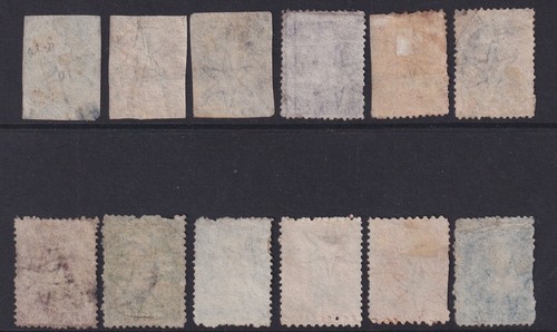 New Zealand. Early examples. 1d to 1/-. Mixed condition. - Picture 2 of 2