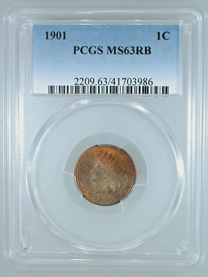 MS63 英領インド ルピー銀貨 1901B PCGS india rupee 1901 Indian Cent MS-63 RB PCGS Certified | eBay