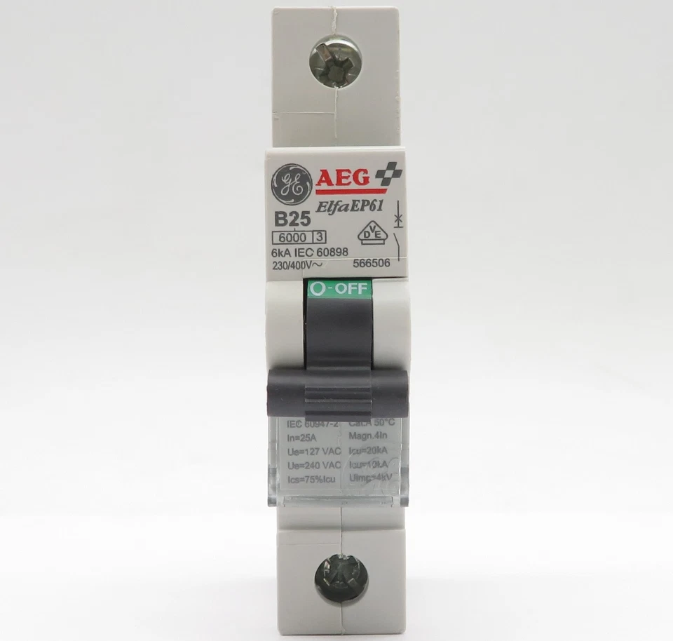 10x Sicherungsautomat AEG Elfa EP61 B25 Leitungsschutzschalter 566506 25A 6kA 1p - Bild 2 von 4