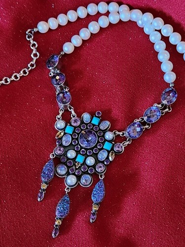 Nicky Butler Limited RAJ Collection Multi Gemstone NB Necklace 925 Sterling VTG - Picture 11 of 19