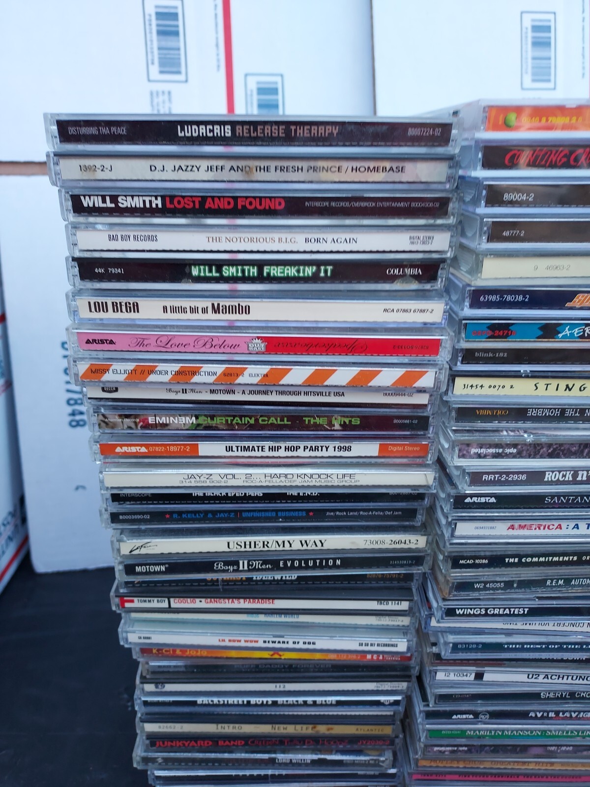 Retro Cd Collection Lot Of 60 Vintage Cd Collection W/ Rock & Rapš„Estate Sale CDs, Sorted ...