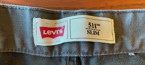 Levi's 511 Slim Boy's Gray Jeans Size 16 Reg 28" W/28" L Excellent Preowned Cond - Picture 4 of 10