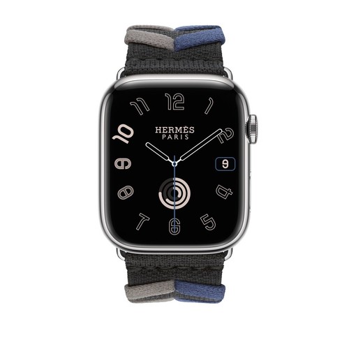 Apple Watch Hermès - Cinturino 45mm Noir Bridon Single Tour. - Foto 16 di 17