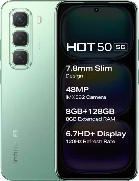 Infinix Hot 50 5G (Sage Green, 128 GB) (8 GB RAM) “NO TARIFFS IN
