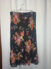 Vintage JBX Y2K Womens Fairy Skirt 1X Dark Floral Butterfly Asian