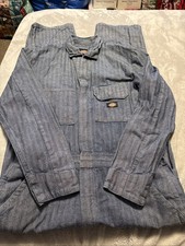 Dickies Herringbone Railroad Jumpsuit Coveralls Mens M Regular Long Sleeve